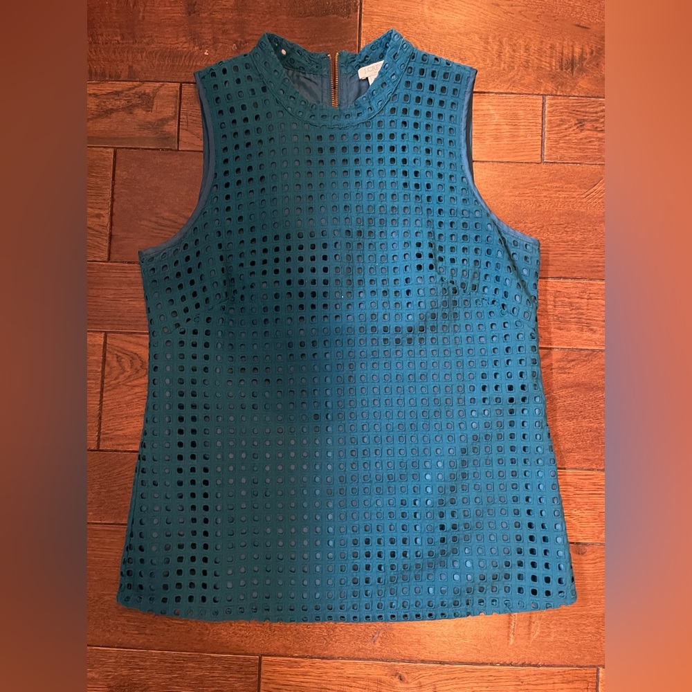 JCrew eyelet top with lining Size 2